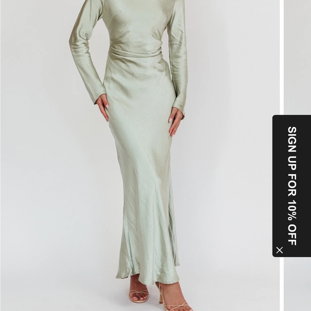 Selfie Leslie Sage Long Sleeve Satin Dress